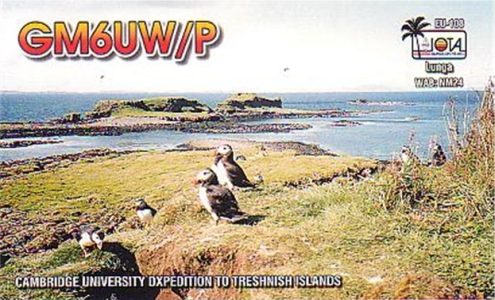 QSL Card for GM6UW/P on EU-108 in 2002