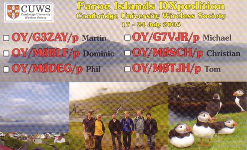 QSL Card for OY/M0BLF