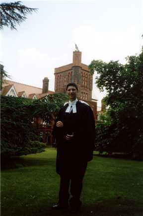 Me outside Girton College