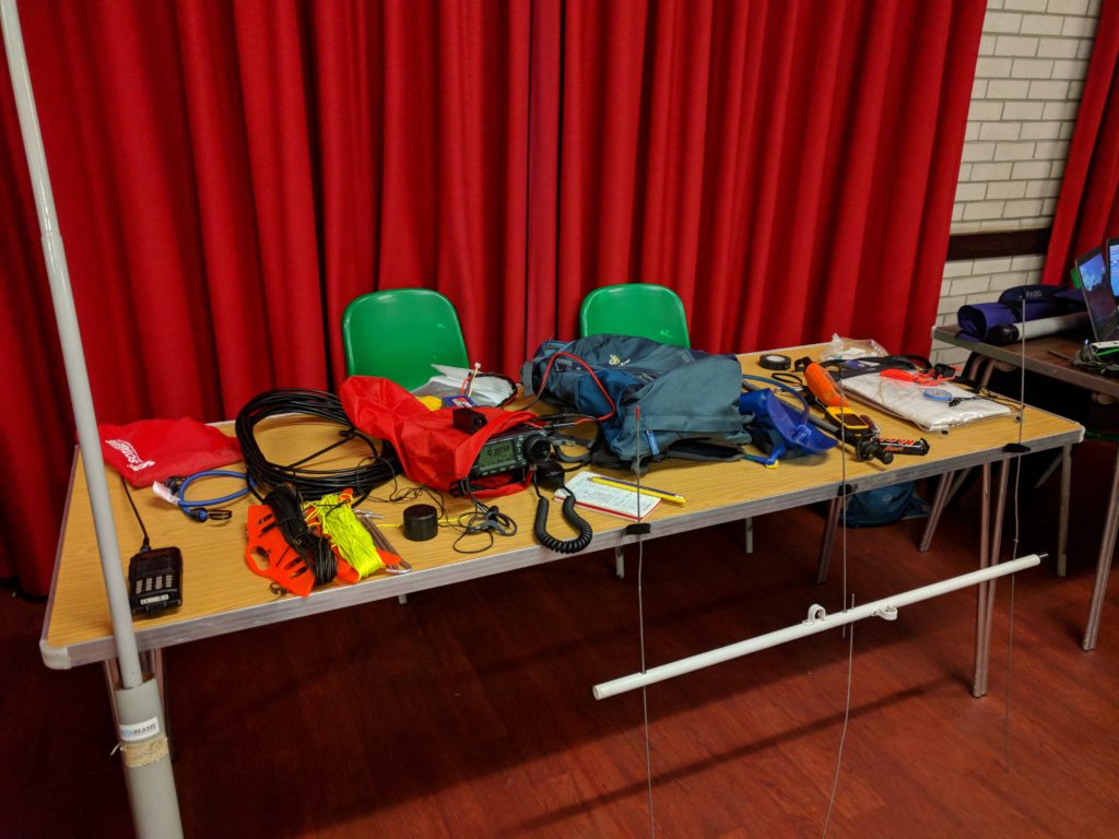 SOTA equipment on a table