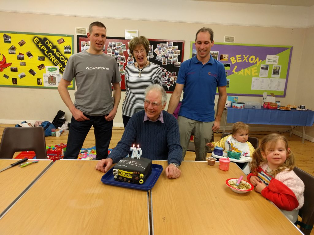 G3VFC with his 70th birthday cake