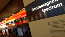 Part of the exhibition, explaining the electromagnetic spectrum