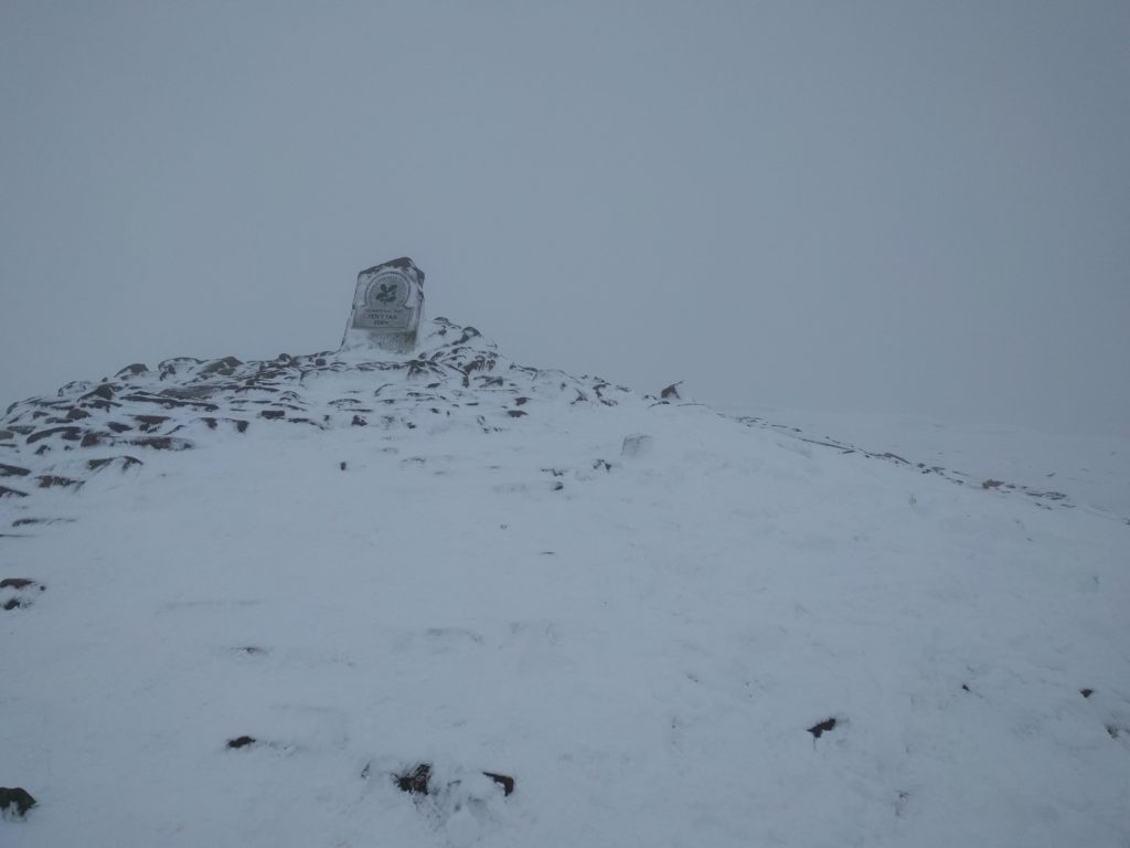 National Trust sign buried in snow