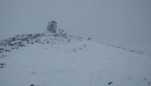 National Trust sign buried in snow