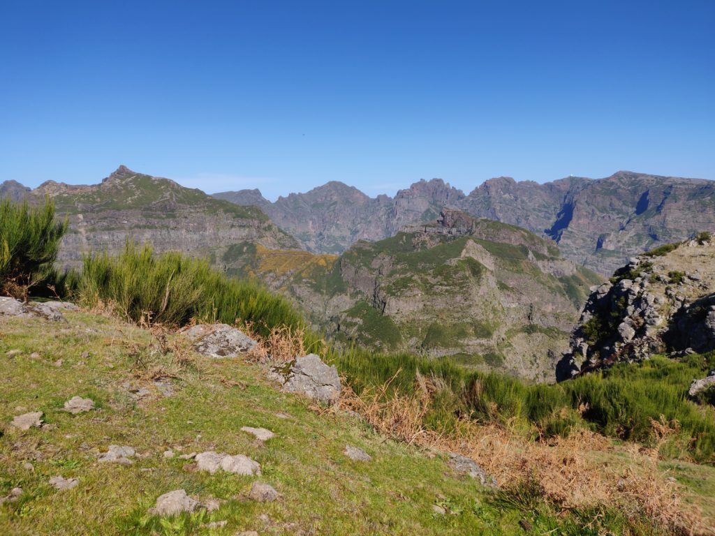 The view from Pico Chao dos Terreiros, looking towards the hills I did the following day