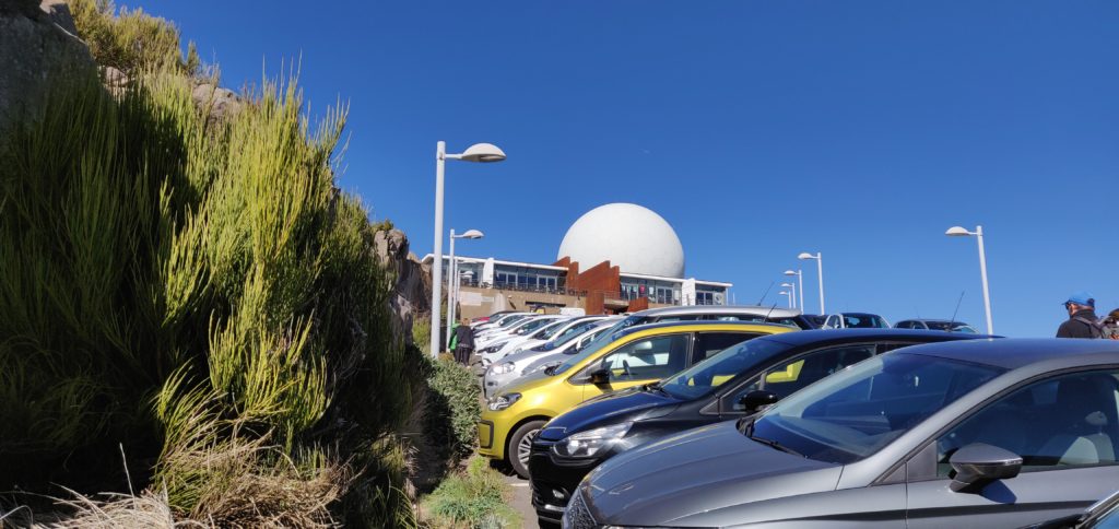 The carpark at Pico do Arieiro